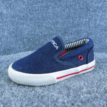 Nautica Boys Slip-On Shoes Blue Fabric Slip On Size T 7 Medium - £17.01 GBP