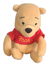 Winnie The Pooh Plush The Disney World 7 inch Soft Beanie With Red T-shirt. - $11.11