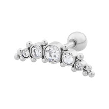 Stainless Steel Tragus with Ball Crystals - £10.30 GBP