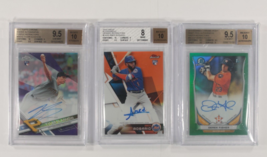 Lot Of 3 BGS Graded Topps/Bowman Cards Amed Rosario, Derek Fisher, Tyler Glasnow - £87.04 GBP