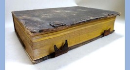 1836 Antique German Leather Bible Christian Faith Lessons Phila Pa Imprint - £69.24 GBP