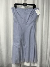 J. Crew Women&#39;s Dress Strapless Light Blue Cotton Size 14 - $23.76