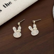 Bunny Stud Earrings for Women,Cute Opal Rabbit Earrings for Girls - £8.80 GBP