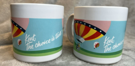 Kent The choice is Taste Coffee 2 Mugs England Hot Air Balloon Cigarette... - $13.07 CAD