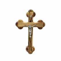 SpringNahal Jesus Olive Wood Cross from Bethlehem with a Certificate Made in The - £10.99 GBP