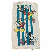 Vintage Disney Beach Towel Mickey Mouse Classic Memorabilia Character Do... - $24.75