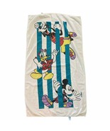 Vintage Disney Beach Towel Mickey Mouse Classic Memorabilia Character Do... - £19.55 GBP