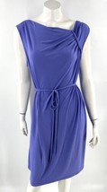 Merona Sheath Dress Size XXL Purple Stretch Tie Waist Asymmetrical Neckline - £19.75 GBP