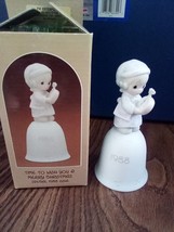Precious Moments 115304 Time To Wish You A Merry Christmas 1988 Bell - $5.93