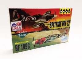 HAWK Supermarine Spitfire MK 22 &amp; Messerschmitt BF 109G 1:72 Scale Model... - $16.88