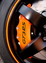 Porsche GT3 RS car caliper stickers for decoration 6pcs, matte black - $17.99