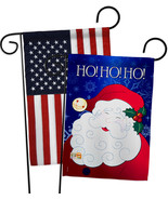 Santa Ho Ho Ho - Impressions Decorative USA - Applique Garden Flags Pack... - £24.75 GBP