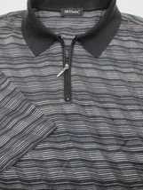 NEW St. Croix 1/4 Zip Black and White 100% Cotton Golf Polo Shirt L - $71.99