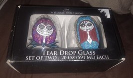 Disney The Nightmare Before Christmas Tear Drop Glasses 20 Oz Cup Set Ti... - £27.93 GBP