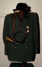 Vintage Kaiser Era German Forester Tunic &amp; B Ig Hunting Horn &amp; Jaeger Hut Hat - £1,016.15 GBP