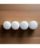 Lot of 4 Porcelain Ceramic White Drawer Pulls Cabinet Knobs 1.25&quot; - £14.35 GBP