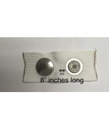 Extender Snap 8&quot; Long Custom Made Nylon White Strap with DOT snaps 1 Pieces - $9.74