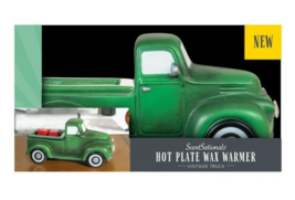 Vintage Green Truck Ceramic Wax Warmer Working Headlights Retro Aromatherapy NIB - £28.52 GBP