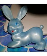 Vintage Thin Plastic Easter Light Blue Bunny Rattle - $6.83 CAD