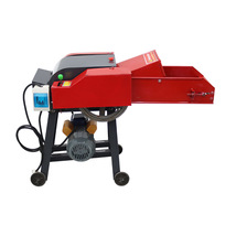 4-Blade Hay Cutter Pulverizer with Belt Conveyor Feed Grass Crusher 220V - $764.44