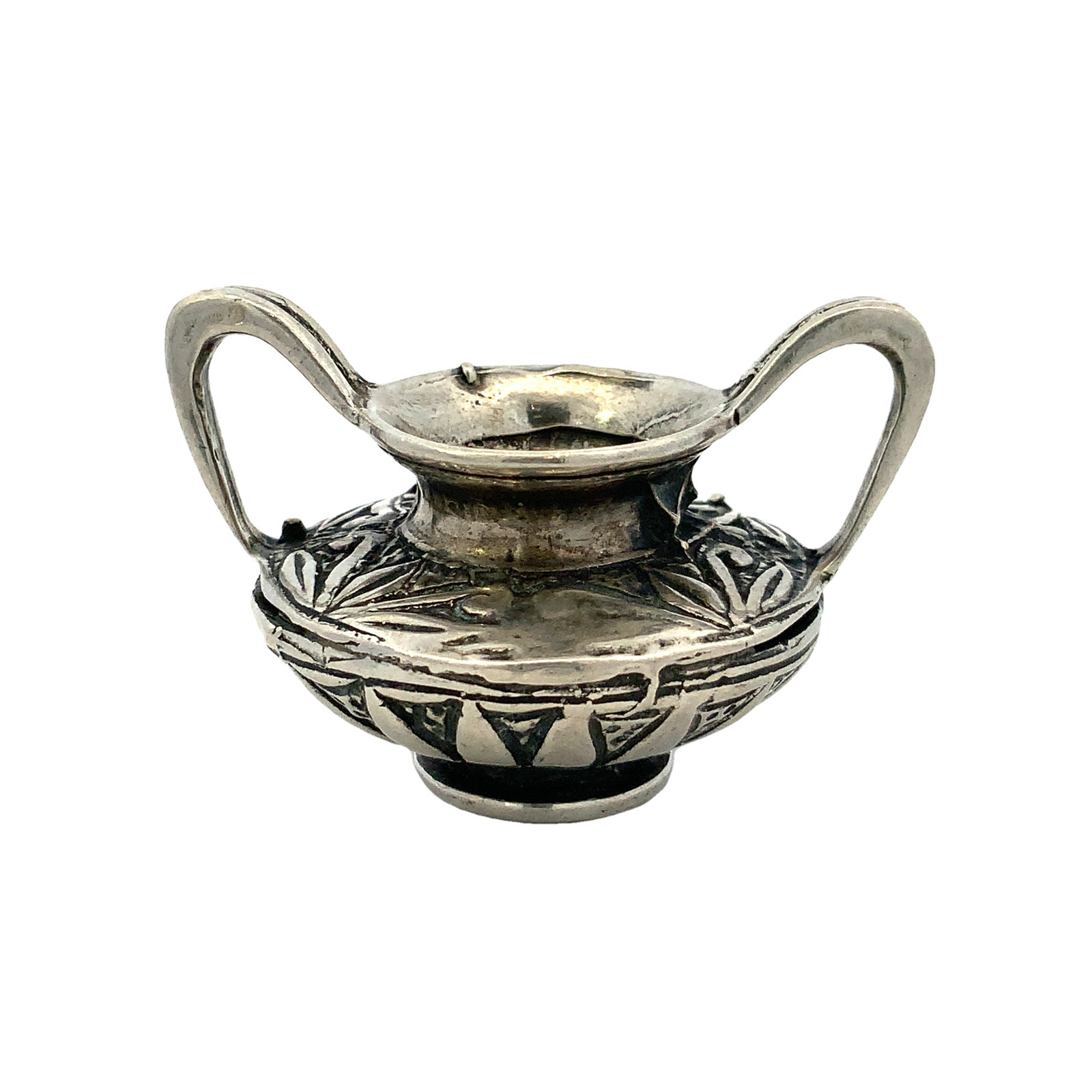 Vtg Sterling Signed 800 Detailed Victorian Flower Vase Pot with Holder M... - $74.25
