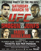 UFC 128 SHOGUN Vs JONES @ PALMS  Vegas Boxing Card - $163.94 MXN