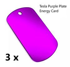 3 x Original Nikola Tesla Purple Plate Card / Free Shipping to the US &amp; ... - $90.00