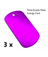 3 x Original Nikola Tesla Purple Plate Card / Free Shipping to the US &amp; ... - $90.00