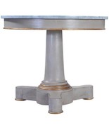 Center Table Cocktail Julian White Marble Top Pewter Gray Gold Wood Pede... - $2,446.82 CAD