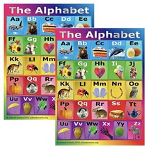 ABC Alphabet Poster Fully Laminated Teaching Tool Homeschooling Set of 2 - £12.43 GBP