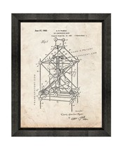 Toy Construction Block Patent Print Old Look with Beveled Wood Frame - $24.95+