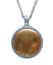 Dharma Wheel Magic collar talismán colgante 20 &quot;cadena budista buena... - $24.20