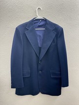 Double E Sportswear Mens Suit Coat Size 44R Blue Two Button Up Single Br... - $18.47