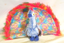 Ty Beanie Baby Flashy Peacock Beanbag Plush Toy Swing &amp; Tush Tags Q - $9.89