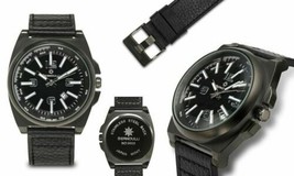 NEW Bernoulli 9908-BLK Men&#39;s Altair Collection Black Dial Black Strap Case Watch - £23.32 GBP
