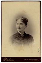 Circa 1890&#39;S Cabinet Card Stunning Beautiful Woman Perkins Baltimore Md - £7.43 GBP