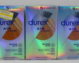 Durex Air Large Wide Fit Ultra Thin Latex Condoms 5-Pack 50 Total 08/2026 - £19.19 GBP