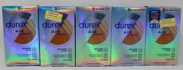 Durex Air Large Wide Fit Ultra Thin Latex Condoms 5-Pack 50 Total 08/2026 - £18.85 GBP