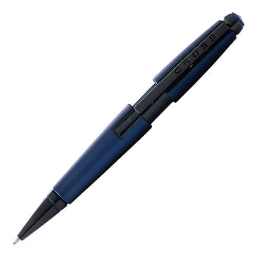 Cross Cross Edge Rollerball Pen w/ Black PVD - Matte Blue
