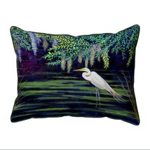 Betsy Drake Egret Lagoon Extra Large Zippered Pillow 20x24 - £48.66 GBP
