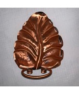 Vintage Gregorian Solid Copper Leaf Dish Home Decor Hand Hammered Trinket - £28.90 GBP