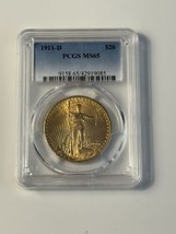 1911 D $20 PCGS MS65 St. Gaudens Gold Double Eagle - Vintage Pre 1933 Rare Eagle - £2,895.21 GBP