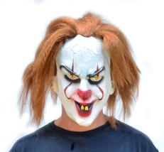 Halloween Clown Masks Killer Costume Mask with Hair Stephen King&#39;s It Pe... - $16.99