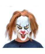 Halloween Clown Masks Killer Costume Mask with Hair Stephen King&#39;s It Pe... - $23.31 CAD