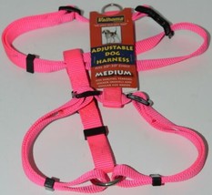 Valhoma 733 HP 3/4 inch Adjustable Dog Harness Hot Pink Medium Nylon Pkg 1 - £9.56 GBP