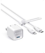 Anker Usb C Gan 30W Charger+6Ft Bio-Based Usb-C To Lightning Cable For I... - £55.03 GBP