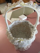 Flower Girl White Wedding Basket - $34.53