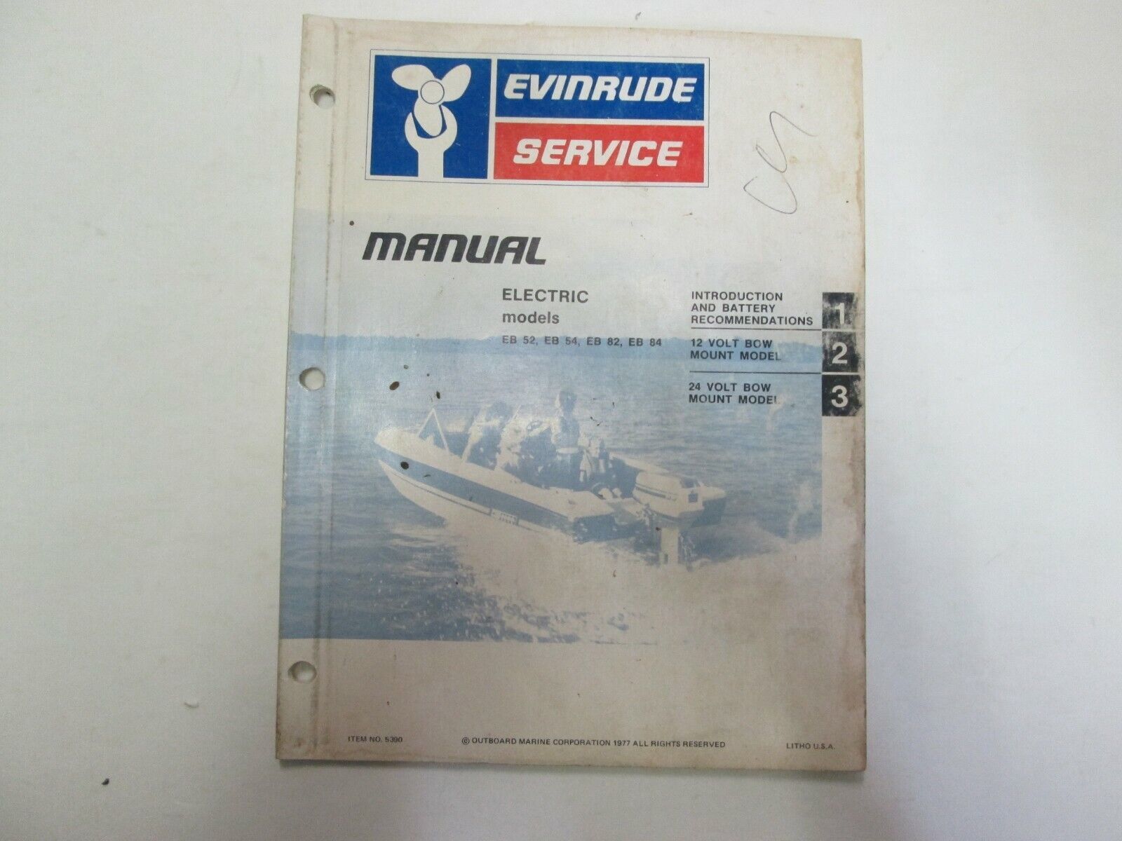 1978 Evinrude Electric EB 52 54 82 84 Service Repair Shop Manual Item No... - $8.72