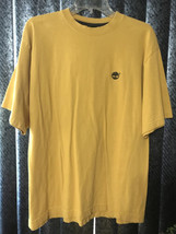 Timberland Men&#39;s Shirt 3XL Mustard Yellow Crewneck Big Graphic Pullover ... - $17.61