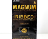 Trojan Magnum Ribbed Large Condoms Premium Lubricated Latex 12 Count Exp... - $7.43